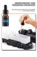 Diffuseur d'arômes rétro en forme de train avec lumière LED, télécommande, diffuseur d'huiles essentielles, humidificateur d'air pour la maison et le bureau
