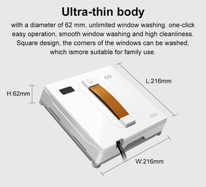 Limpiador de ventanas robótico inteligente WD8 con <span class=keywords><strong>control</strong></span> remoto inalámbrico personalizado con doble rociador de agua para uso de vidrio en el hogar/Oficina - Product Image 2