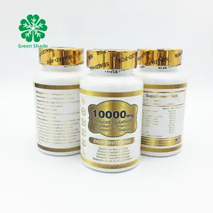 Hoge Kwaliteit Private Logo 10000Mg Glutathion Rozenbottel Druivenzaad Extract Huid Whitening Pil Capsule