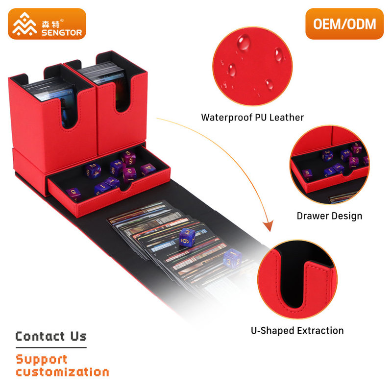 Durable PU Material Custom Three Compartment