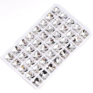 Oleeya Nouveaux Strass en Cristal Carré AB de Qualité Supérieure à Coudre, Pierres à Dos Plat pour Robe de Mariée - Product Image 4