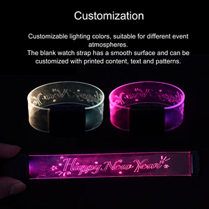 Bracelet magnétique lumineux personnalisé avec logo gravé pour les événements musicaux et festifs, concerts de Noël et <span class=keywords><strong>du</strong></span> Nouvel An - Product Image 4