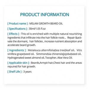 <span class=keywords><strong>Huile</strong></span> essentielle à base de plantes organiques pures barbes pour hommes <span class=keywords><strong>huile</strong></span> de croissance naturelle des cheveux vegan OEM pour les soins personnels <span class=keywords><strong>huile</strong></span> de croissance de <span class=keywords><strong>barbe</strong></span> - Product Image 2