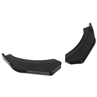 2 Piezas Protector de Parachoques Delantero de 56cm, Izquierdo y Derecho, Divisor de Labio Negro Brillante para Vehículo