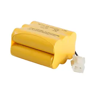 사용자 정의 Ni-CD AA 7.2V 600mAh 충전식 배터리 팩 AA 크기 7.2V NiCD 배터리