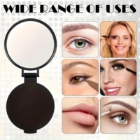 Nouveau miroir de maquillage portable pliable, mini miroir cosmétique à main pour les voyages et l'usage quotidien, miroir de poche, petit miroir rond