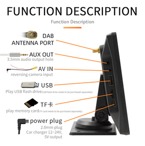 BQCC 9&quot; IPS Carplay Dashboard <strong>Monitor</strong> with GPS DVR Camera Vehicle Stereo BT<strong>/</strong>AUX<strong>/</strong>DAB+ <strong>Car</strong> Stereo <strong>Touch</strong> Control Review <strong>Car</strong> <strong>Screen</strong> - Product Image 5