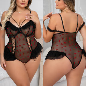Romantische lingerie kanten bodysuit doorzichtig rugloos licht controle dun hot girl night dames Valentijnsdag femme sexy - Product Image 4