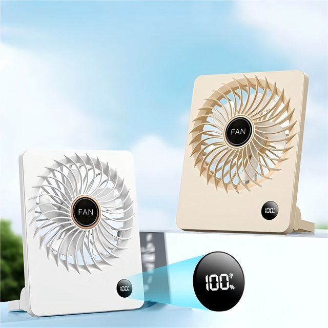 Portable Desktop Fan with Aromatherapy Function & 3 Wind Speeds LED Digital Display for Office Home Travel