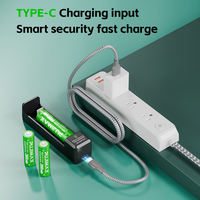 Chargeur USB à 1 emplacement PUJIMAX CE ROHS FCC pour batteries Li-ion au lithium 14500 16650 18500 18650 26650 CR123, adaptateurs de charge rapide