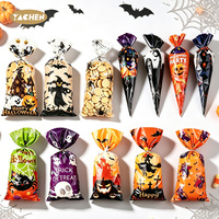 Bolsas de Regalo para Halloween YACHEN, Bolsas de OPP para Dulces, 120 Unidades, Cierres de Alambre, 12 Diseños, Venta al por Mayor para Fiestas de Disfraces, Golosinas para Niños