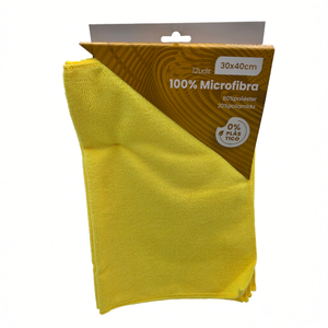 Panno in Microfibra Giallo 30x40cm 12 Pezzi Multiuso - Product Image 2