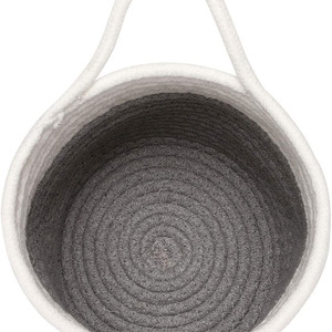 Panier suspendu en coton et lin, panier de rangement tissé, panier de rangement pour la cuisine, articles divers, style européen et américain - Product Image 2