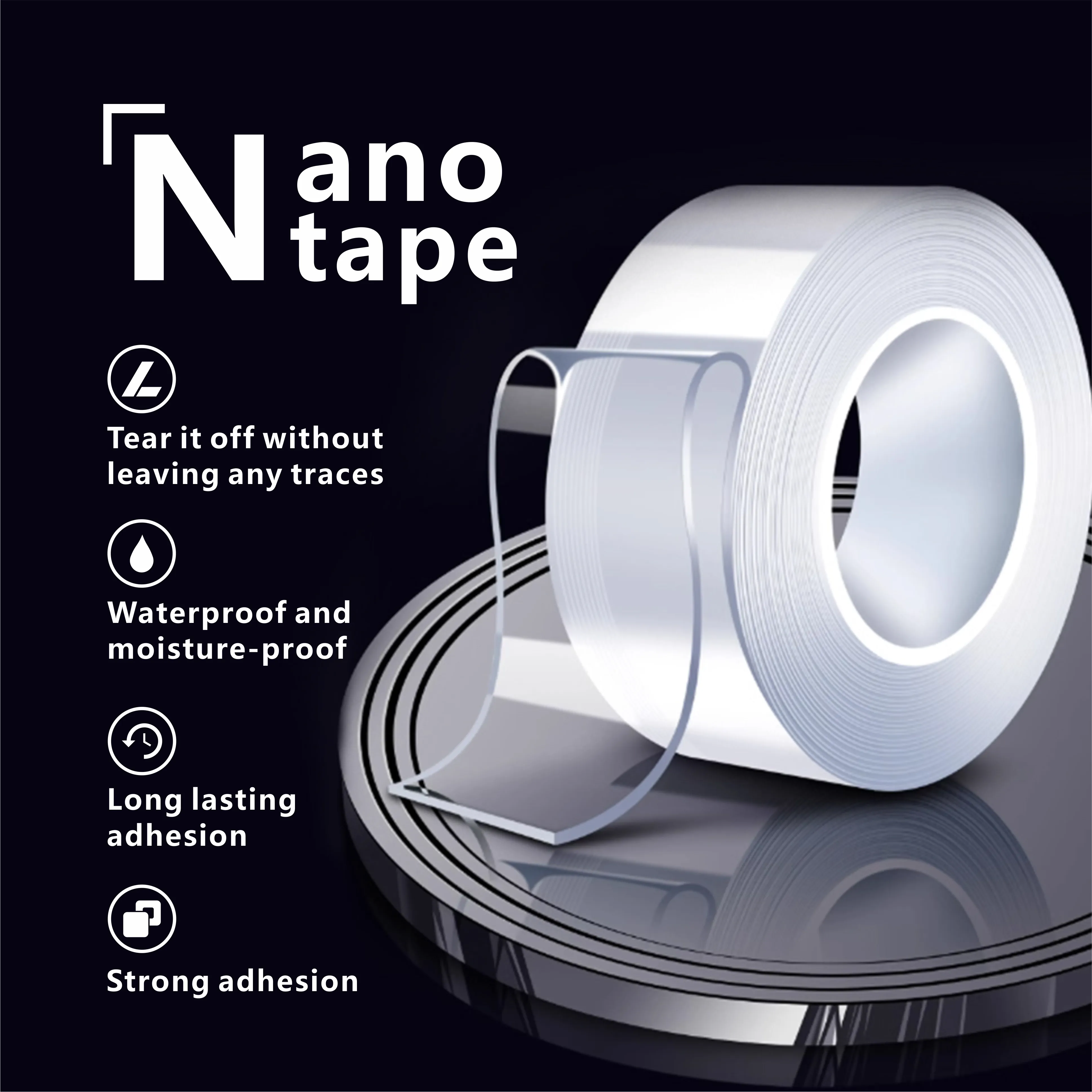 HWK 2M/3M/5 Mètre Ballon Nano Tape Set Nano Ruban Double Face