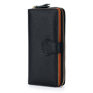 Grenz überschreitende neue echte Leder große Kapazität Frauen lange Brieftasche Trend koreanische farbige Damen Handtasche Geldbörse - Product Image 5