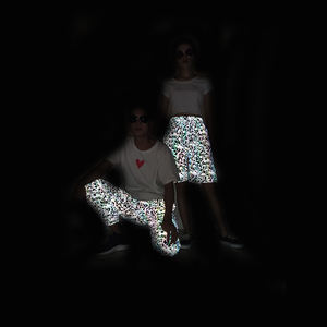 Vente en gros Pantalons <span class=keywords><strong>de</strong></span> <span class=keywords><strong>jogging</strong></span> tendance Hip Hop réfléchissants arc-en-ciel pour hommes - Product Image 5