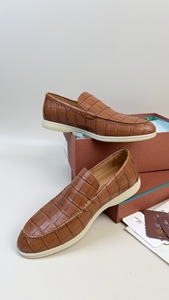 Mocasines de Cuero 100% para Hombre, con Punta en Pico, Cómodos, Planos, Casuales, Sin Cordones - Product Image 4