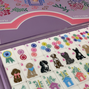 Fichas de Mahjong de Acrílico de Lujo Personalizadas de Dos Capas Azul y Rosa <span class=keywords><strong>para</strong></span> Casino de Mascotas (Perros/Gatos) y <span class=keywords><strong>Póker</strong></span> - Product Image 2