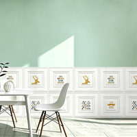 Panel Dinding 3D Motif Hewan Bahan Busa XPE Perekat Sendiri Ukuran 40x90cm Tahan Air Anti-Benturan untuk Kamar Tidur Ruang Tamu
