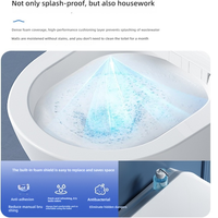 WC intelligent de luxe avec siège chauffant, télécommande, bidet mural intelligent pour salle de bain haut de gamme