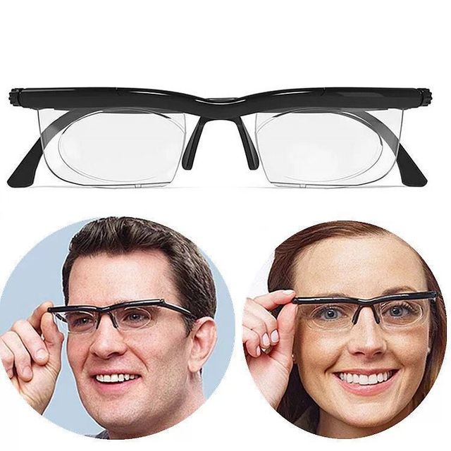 Adjustable Rotating Glasses for Presbyopia, Changing Focal Length Easily with a Smooth Twist for Myopia and Hyperopia.