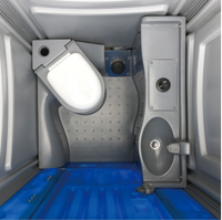 Toilettes mobiles préfabriquées en HDPE, personnalisées, portables, durables, à bas prix, pour la location, en promotion
