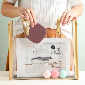 Portable <b>Mini</b> Plastic Travel Jewelry <b>Box</b> Mirror Flip-Top Modern Round Solid Color Ring Necklace Jewelry Organizer <b>Storage</b> <b>Box</b> - Product Image 6
