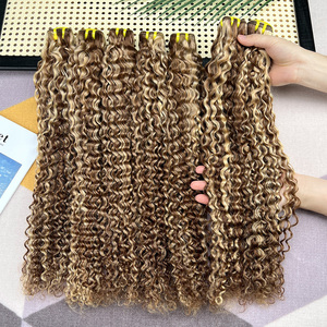 Extensiones de Cabello Humano Virgen 100% Natural, Ondulado Profundo, Color P4/27, Venta al Por Mayor - Product Image 4