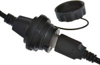 Conector recto Tornillo Aviación IP67 Impermeable Tipo-B Conector eléctrico circular Cable de carcasa de nailon