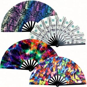 2025 New 33cm Folding Bamboo Wood Hand <b>Fan</b> Folk Art Music <b>Handheld</b> <b>Fan</b> for Festival for Business Promotional Gift Painted Craft - Product Image 1