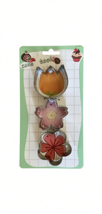 Tagliabiscotti in metallo a forma di fiore, 3 pezzi, adatti al forno e alla lavastoviglie, utensili da cucina - Product Image 1