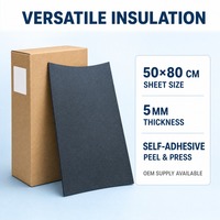 Mousse d'absorption acoustique XPE 50x80cm à faible fréquence, feuille de mousse de caoutchouc auto-adhésive de 5mm pour insonorisation automobile, isolation pour portes et sols