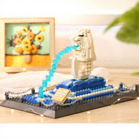 Ensemble de blocs de construction compatibles Singapour Merlion, petits éléments en plastique, jouets éducatifs pour enfants