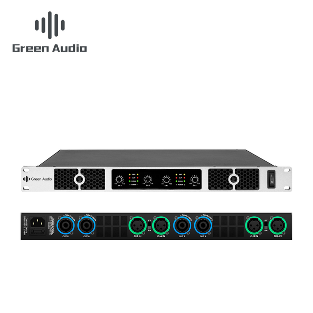 GAP-D4810 Professional 4 Channels Class D Power Amplifiers 1U Rack Mount 4x600W High Power for Multi Zone KTV Stage and Church