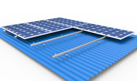 Support de montage de panneaux solaires en acier inoxydable et aluminium 150 kW, résistance à la corrosion, charge de vent 60 m/s, charge de neige 1,4 KN/m², garantie 12 ans