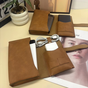 New Design PU Leather <b>Cable</b> Organizer Multi Function Tech Pouch Organizer Charger <b>Cable</b> <b>Bag</b> Traveling <b>Bag</b> Set D-011 - Product Image 4