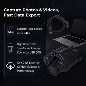 กล้องส่องทางไกลแบบสวมศีรษะ F1.0 1080P AI Night Vision กำลังขยาย 4 เท่า ระยะมองเห็น 1 กิโลเมตร ปรับไดออปเตอร์ได้ สำหรับมืออาชีพ [GEN2+ Performance] - Product Image 1