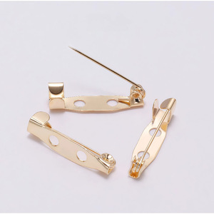 Alfileres de seguridad metálicos simples, resistentes al óxido, rectangulares, accesorios de ropa para broches y corsages - Product Image 2