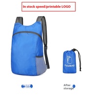 Sac à dos de voyage pliable ultra-léger, logo personnalisé imprimé, publicité, sac à dos pliable de sport