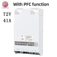 Alimentation à découpage 3000W avec PFC actif 72V41A pour automatisation industrielle, alimentation CC régulée