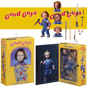 Figurine articulée NECA Good Guys Chucky, poupée bébé fantôme d'horreur en PVC, style anime et dessin animé - Product Image 2