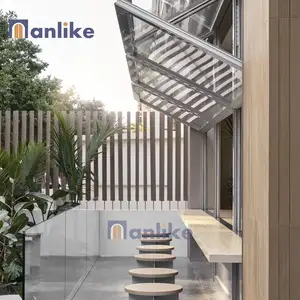 Anlike马来西亚隔音阳台上钢化玻璃户外电动商用折叠铝门窗