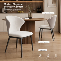 Moderner Ergonomischer Esszimmerstuhl mit Umarmender Rückenlehne Komfortabler Polsterung Elegante Beine für Heim Restaurant Hotel Möbel Dekoration