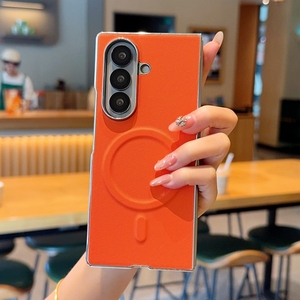 เคสโทรศัพท์หนังขอบเงินเคลือบไฟฟ้า พร้อมแม่เหล็ก สำหรับ <span class=keywords><strong>Samsung</strong></span> Galaxy zfold8 zfold7 fold6 fold5 fold4 fold3 fold2 w26 23 24 - Product Image 3
