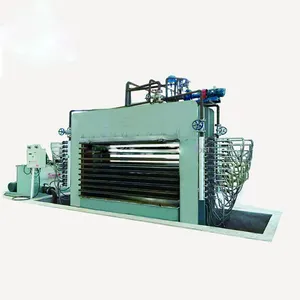 Mesin pres panas pemasok hidrolik otomatis mesin pres panas kayu lapis berkualitas tinggi