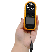 Anémomètre Numérique GM816 Testeur de Vitesse du Vent Débit d'Air Température avec Rétroéclairage LCD