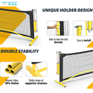Red de Pickleball Portátil SeeMore con Logotipo Personalizado, Marco de Metal, 22 Pies, Tamaño Reglamentario USAPA, con <span class=keywords><strong>Bolsa</strong></span> de Transporte - Product Image 1