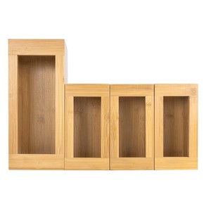 Customized bamboo food storage bags, kitchen <b>drawer</b> organizers, document bags, bamboo four-piece set of food storage bags - Product Image 1