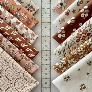 Vintage Floral <b>Patchwork</b> Cotton Fabric Set 100 Percent Cotton Pre Cut Squares With Eco Digital Printing - Product Image 2