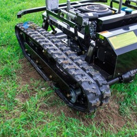 Cortadora de Césped con Control Remoto, Híbrida de Gasolina y Eléctrica, Altura Ajustable, para Campos de Golf, Parques y Pendientes